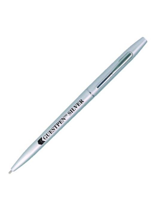 Plastic Pen Guest Pen Silver Retractable Penswith ink colour Black